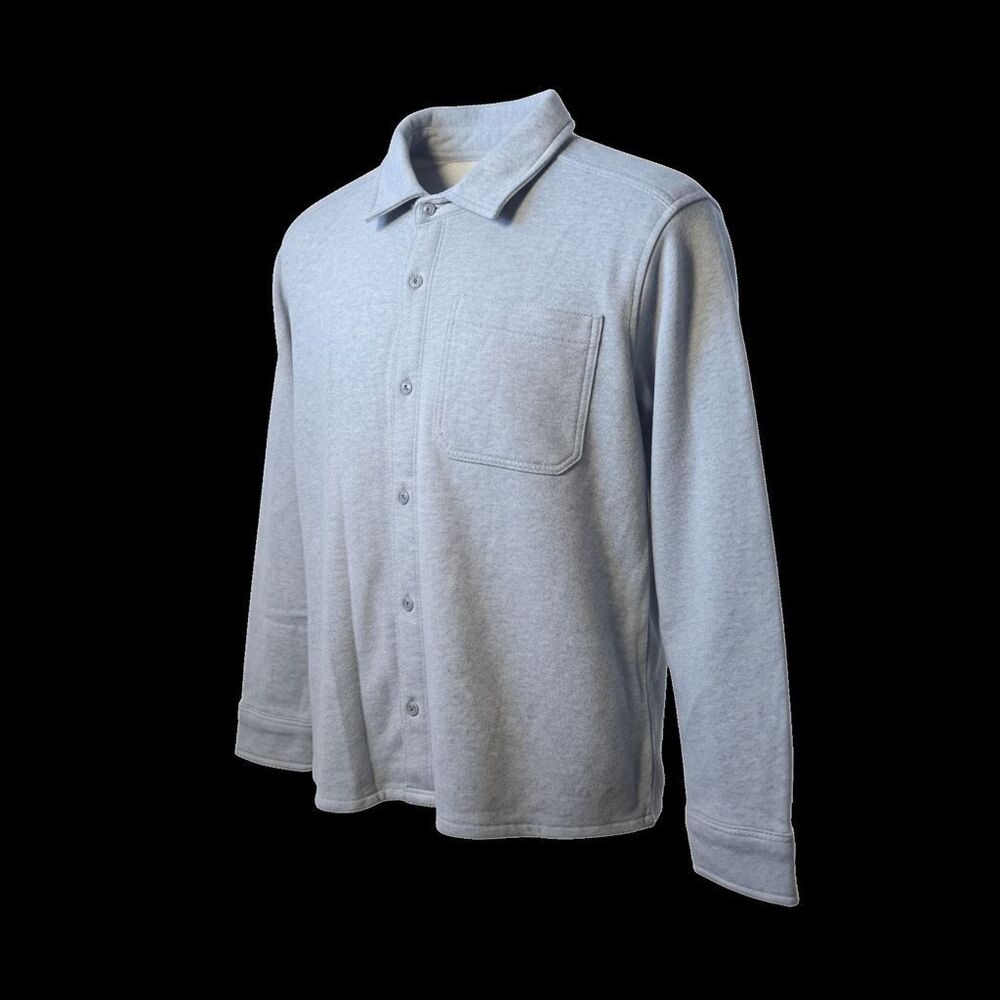 Wonder Nation Boys Heather Gray Button-Up Shirt – Size Large (10–12) Husky